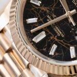 Rolex Day-Date Eisenkiesel Dial Copies Watch 18K Gold Wrapped Custom QF 36mm - Image 6