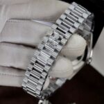 Rolex Replica Watch Day-Date Dial Meteorite Number Pile Diamond Moissanite 40mm - Image 11