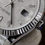 Rolex Replica Watch Day-Date Dial Meteorite Number Pile Diamond Moissanite 40mm - Image 7