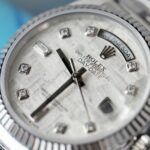 Rolex Day-Date Meteorite Dial Imitation Watches Moissanite Diamonds Custom QF Factory 36mm - Image 5