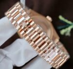 Rolex Day-Date Meteorite Dial Custom Gold Wrapped + Moissanite Diamonds Baguette 36mm - Image 9