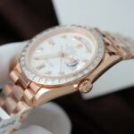 Rolex Day-Date Meteorite Dial Custom Gold Wrapped + Moissanite Diamonds Baguette 36mm - Image 7