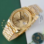 Rolex Day-Date Yellow Champagne Dial Imitation Watches 18K Gold Warapped GM Factory 40mm - Image 3