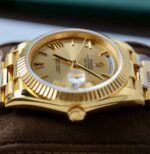 Rolex Day-Date Yellow Champagne Dial Imitation Watches 18K Gold Warapped GM Factory 40mm - Image 7