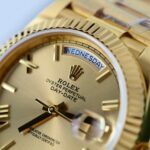 Rolex Day-Date Yellow Champagne Dial Imitation Watches 18K Gold Warapped GM Factory 40mm - Image 5
