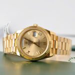 Rolex Day-Date Yellow Champagne Dial Imitation Watches 18K Gold Warapped GM Factory 40mm - Image 4