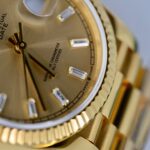 Rolex Day-Date Yellow Champagne Dial Luxury Fake Watches 18K Gold Wrapped QF Factory 36mm - Image 7