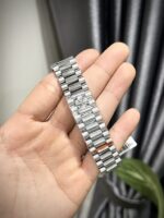 Rolex Day-Date Replica Watch Ice Blue Dial Number Pile Arabic GM Factory 40mm - Image 8