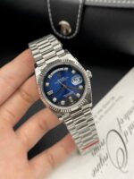 Rolex Day-Date Replica Watch Blue Dial Oyster Strap EW Factory 36mm - Image 2