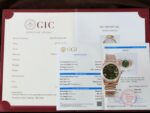 Rolex Day-Date Geen Dial Copies Watches Gold Wrapped + Diamonds Moissanite Baguette 40mm