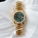 Rolex Day-Date Dial Green Replica Watch Gold Wrapped + Diamonds Moissanite Hong Kong 36mm - Image 2