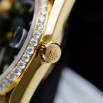 Rolex Day-Date Dial Green Replica Watch Gold Wrapped + Diamonds Moissanite Hong Kong 36mm - Image 8
