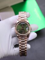 Rolex Day-Date Green Dial Replica Watch Gold Wrapped Weight 186Gram QF 40mm - Image 2