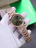 Rolex Day-Date Green Dial Replica Watch Gold Wrapped Weight 186Gram QF 40mm - Image 3