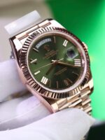 Rolex Day-Date Green Dial Replica Watch Gold Wrapped Weight 186Gram QF 40mm - Image 5