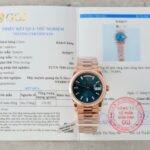 Rolex Day-Date Blue Green Dial Luxury Fake Watches 18K Gold Wrapped Custom GM Factory 36mm