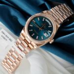 Rolex Day-Date Blue Green Dial Luxury Fake Watches 18K Gold Wrapped Custom GM Factory 36mm - Image 4