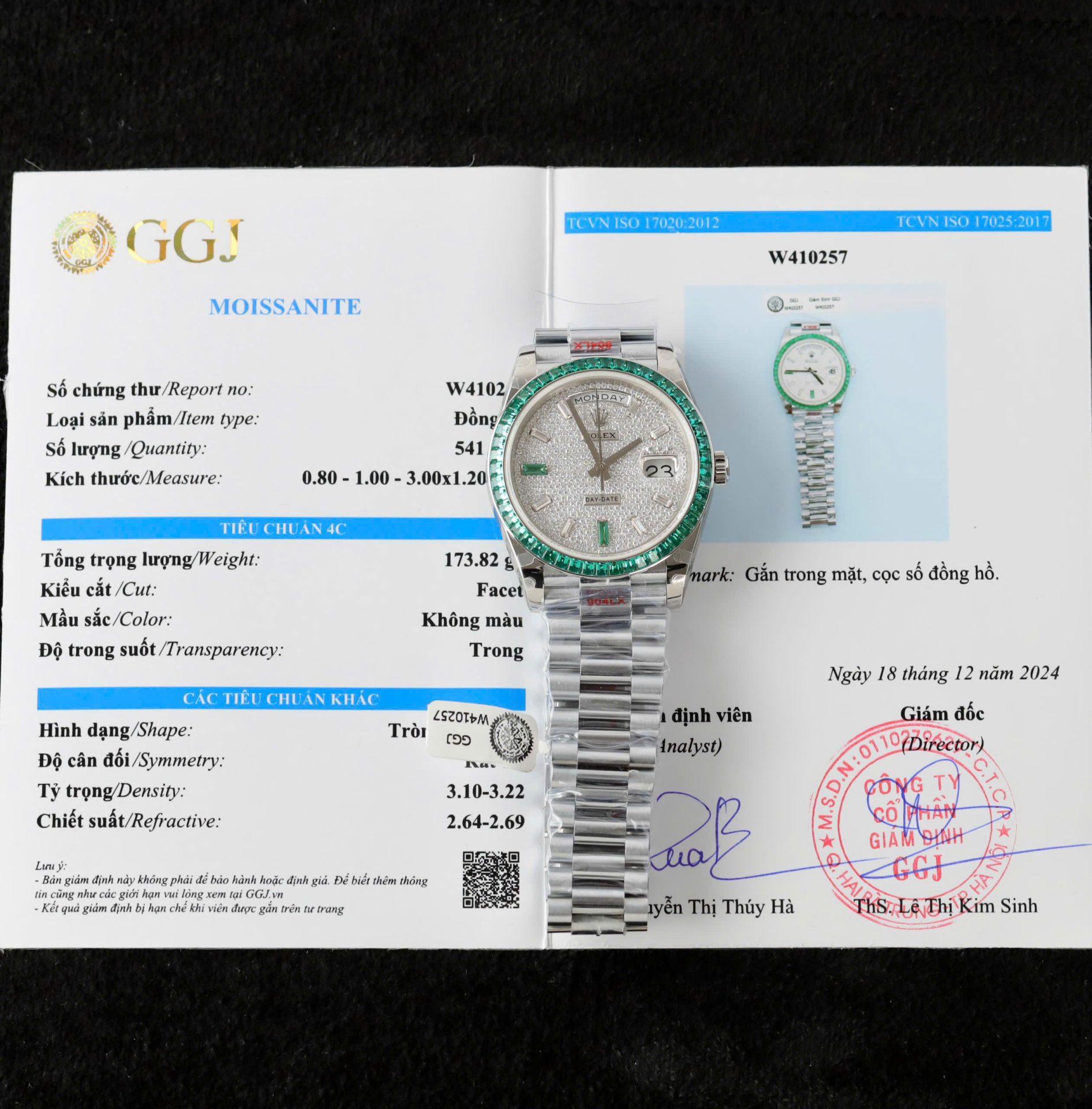 Dong-Ho-Rolex-Day-Date-Nam-Che-Tac-Dinh-Moissanite-Sapphire-Baguette-40mm-1.jpg Rolex Day-Date Men Replica Watch Diamonds Moissanite + Sapphire Baguette Custom 40mm - Image 1