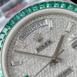 Rolex Day-Date Men Replica Watch Diamonds Moissanite + Sapphire Baguette Custom 40mm - Image 6