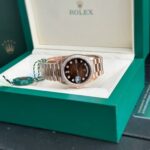 Rolex Day-Date Fake Watch Dial Chocolate EW Factory 36mm - Image 2