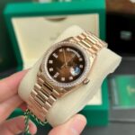Rolex Day-Date Fake Watch Dial Chocolate EW Factory 36mm - Image 3