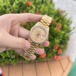 Rolex Day-Date Best Replica Watch Diamond Bezel Champagne Dial 40mm - Image 4