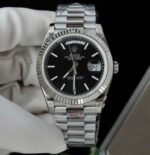Rolex Day-Date Replica Watches Black Dial Weight 180 Grams GM Factory 40mm