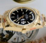 Rolex Day-Date Knock Off Watches Black Dial Weight 181 Grams GM Factory 40mm - Image 8