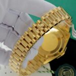Rolex Day-Date Black Dial With Checkered Pattern Custom 18K Gold Wrapped GM Factory 40mm - Image 8