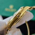 Rolex Day-Date Black Dial With Checkered Pattern Custom 18K Gold Wrapped GM Factory 40mm - Image 6