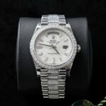 Rolex Day-Date Best Replica Watch Meteorite Dial Moissanite Diamonds Custom 40mm - Image 2