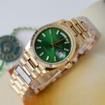 Rolex Day-Date Replica Watch Green Index Dial Weight 158 Grams QF Factory 36mm - Image 3