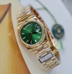 Rolex Day-Date Replica Watch Green Index Dial Weight 158 Grams QF Factory 36mm - Image 4