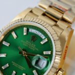 Rolex Day-Date Replica Watch Green Index Dial Weight 158 Grams QF Factory 36mm - Image 6