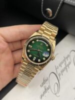 Rolex Day-Date Green Dial Gold Plated Best Replica Watch EW Factory 36mm - Image 3