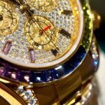 Rolex Daytona 116598RBOW Refined Moissanite & Synthentic Gemstone 18K Gold Wrapped 40mm - Image 8