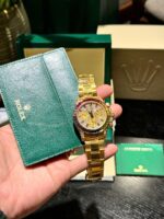 Rolex Daytona 116598RBOW Refined Moissanite & Synthentic Gemstone 18K Gold Wrapped 40mm - Image 2