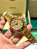Rolex Daytona 116598RBOW Refined Moissanite & Synthentic Gemstone 18K Gold Wrapped 40mm - Image 5