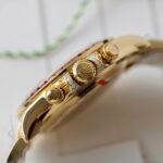 Rolex Daytona 126598TRU Replica Watches Custom Gold Wrapped + Ruby + Diamonds Moissanite 40mm - Image 7