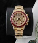Rolex Daytona 126598TRU Replica Watches Custom Gold Wrapped + Ruby + Diamonds Moissanite 40mm - Image 2