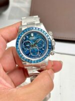 Rolex Daytona Arolla Challenge Blue Luxury Imitation Watches Dial Skeleton 40mm - Image 3