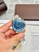 Rolex Daytona Arolla Challenge Blue Luxury Imitation Watches Dial Skeleton 40mm - Image 2