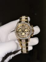 Rolex Best Replica Watch Daytona Eye Of Tiger Gold Wrapped Moisasnite Diamonds Custom 40mm - Image 2
