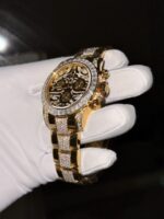 Rolex Best Replica Watch Daytona Eye Of Tiger Gold Wrapped Moisasnite Diamonds Custom 40mm - Image 3