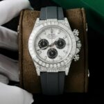 Rolex Daytona Replica Watch Dial Meteorite Custom Diamonds Moissanite Baguette 40mm - Image 2