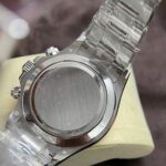 Rolex Daytona Replica Watch Custom 18K Solid White Gold Baguette Diamonds 40mm - Image 9