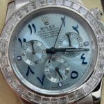 Rolex Daytona Replica Watch Custom 18K Solid White Gold Baguette Diamonds 40mm - Image 4