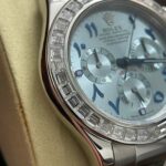 Rolex Daytona Replica Watch Custom 18K Solid White Gold Baguette Diamonds 40mm - Image 5