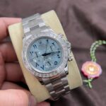 Rolex Daytona Replica Watch Custom 18K Solid White Gold Baguette Diamonds 40mm - Image 3