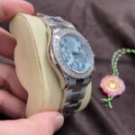 Rolex Daytona Replica Watch Custom 18K Solid White Gold Baguette Diamonds 40mm - Image 6